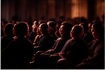An audience at a talk